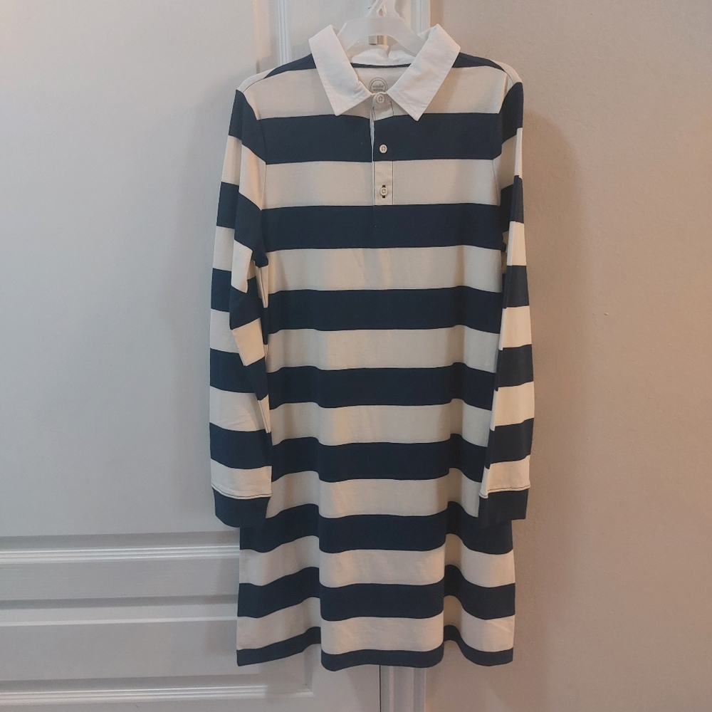 Wonder Nation Girls Navy Blue and White Striped Longsleeve Size XL 14/16 - Picture 13 of 13